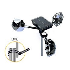 초강력 태양광 조류퇴치기 360도 회전 반사광 경보음 농작물보호, 버드리플렉션, 1개 버드리플렉션, 1개
