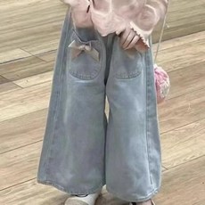 女童 針織 毛衣 牛仔套裝