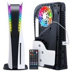 Bteam PS5 Slim Pro 通用RGB光圈裝飾貼, RGB, 1個, PS LT