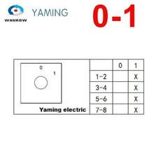 전기 캠 스위치 실버 접점 8 단자 LW26-20 2 YMW26 시리즈 690V, 0-1, One Size