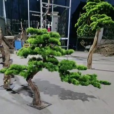 인조 소나무 거실 대형 인테리어 장식 모조 가짜 소품 화분 로비 모형 분재 인조목 현관, 1개, 0.7mx0.9m