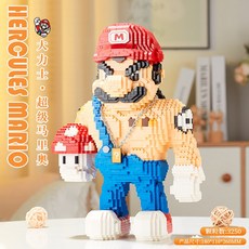 카우보이 킬러 레옹 배관공 헐크 요리사 슈퍼마리오 브라더스 나노블럭 미니블럭 loz 디폼 블록, 1개