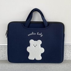 쿠키 화이트 곰돌이 노트북가방 맥북가방