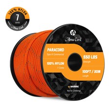 4mm 반사 코드(30m/100ft) 야외 캠핑 DIY 공예에 적합한 7가닥 III형 나일론 로프, 반사 오렌지