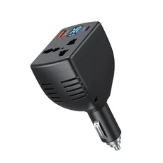 안정적인 150W 차량용 전원 인버터 DC 간편 사용 시가 라이터 어댑터 QC3.0 USB 충전기 포함, 01 1pc