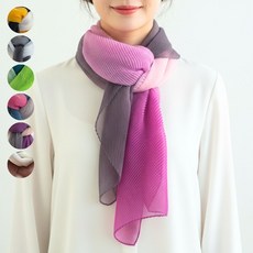 룸브리 그라데이션 플리츠 주름 롱 스카프