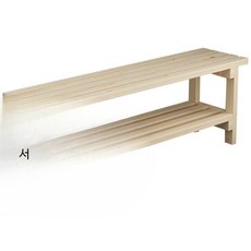 원목 긴 벤치 침대 옆 욕실 실내외 휴식용, 페인트 색상 120x40x40 원목 색상 단층