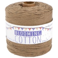 털실나라 미니콘 블루밍 코튼 18합 코마면사 뜨개실 350g, 07 딥베이지, 1개