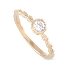 LB 익스클루시브 중고 Pre-Owned 솔리테르 14K 옐로 골드 다이아몬드 링