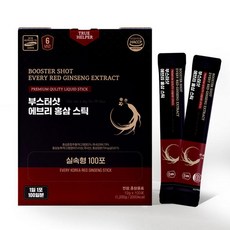 활력 기력 충전 부스터샷 에브리 홍삼 스틱 건강 선물 만족, 12g, 100개