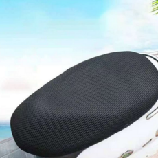 오토바이 시트 커버 통풍 단열 메쉬 스쿠터 시트 커버 덮개 여름, 블랙2p