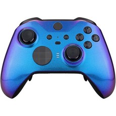 eXtremeRate 카멜레온 그린 퍼플 페이스플레이트 커버 Xbox One 엘리트 시리즈 2용 전면 하우징 쉘 케이스 교체 키트 2 코어 컨트롤러 모델 1797 스틱 액센트, Chameleon Purple Blue, Chameleon Purple Blue