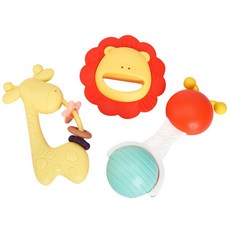 청각 촉각발달 아기악기 동물딸랑이 3종 삑삑이 백일선물 오감자극 가정보육, 1개