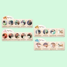 화장실 사용방법 안내판 4종택1 좌변기사용 소변기 손씻기순서 어린이집 환경판 병원, 소변기순서