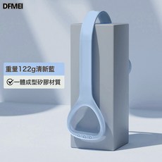 QRU 硅膠8字拉力器居家開肩美背彈力帶拉力帶拉力繩瑜伽健身器材用品, 硅膠-淺藍色-122g