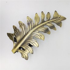 U자형 잎사귀 벽걸이 유럽식 창문 장식 커튼걸이 가정용 솔리드 메탈 벽걸이 소스 액세서리, 금, 20CM, 1개