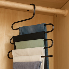 하우즈업 정리 다용도 멀티바 바지걸이 3P, 블랙, 3개