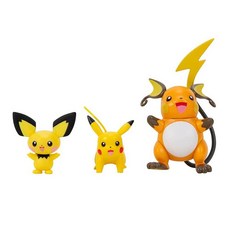포켓몬 셀렉트 에볼루션 3팩 - 5.1cm(2인치) 꼬부기 7.6cm(3인치) 와토르틀 및 11.4cm(4.5인치) 블라스토아즈 배틀 피규어 - 정통 디테일, Style 6