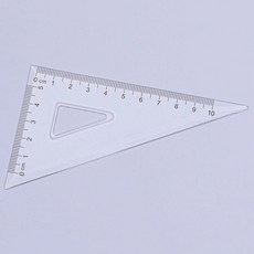 문구플라스틱삼각자 준비물 학용품 튼튼한재질 눈금있는 학습삼각자 선명한 heu+369aG