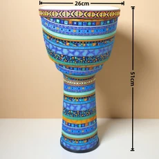 2025 10인치 젬베 드럼 어린이 초보자 전통 휴대용 탬버린 전문가용 핸드헬드 타악기, 06 Bronzing Blue