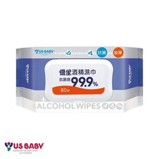 US BABY 優生 超厚型酒精濕巾 80抽 高效潔淨防護, 1個, 酒精濕巾80抽(超取最多9包