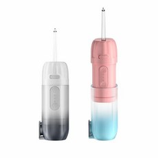 電動沖牙器 500ml 大容量 便攜式家用潔牙護齒, 櫻花白【雲瀑水流+9倍潔淨齒縫】贈漱口水