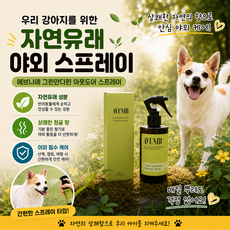 모브리 강아지 벌레 해충방지제 산책스프레이 그린만다린, 1개, 200ml, 무색