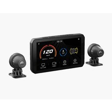 機車行車記錄器 1080P前後鏡頭 Apple CarPlay & Android Auto 盲點偵測, 黑色, AIO-5 Lite