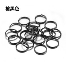 金屬扣環 C圈 吊飾配件, 槍黑色鑰匙圈環,15mm, 1個