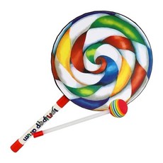 더나이스 유치원 학예발표회 율동 리듬체조용 손잡이드럼 음악회 엄마표놀이 수업용 음악교구, 1개, 혼합