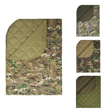 MILTOP 밀리터리 이불 사계절 캠핑 블랭킷 야외용 담요 파우치 다용도 텐트 매트 침낭 라이너, 1개, 멀티캠