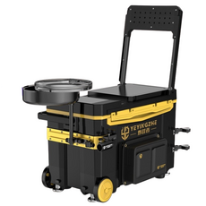 免安裝帶輪釣魚冰箱釣箱 八套件全配, 黑色, 1個, 32升