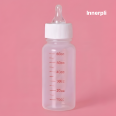 이너플리 고양이 젖병 애완동물용, 1개, 투명