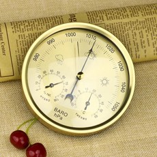 정밀하고 고품질의 압력계 온도 습도계 야외 낚시에 적합, 1개, 1. golden