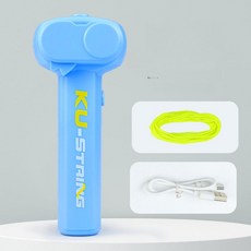 데일리모노셀 짚스트링 장난감 무중력 로프 로프건, 1개, 충전식 야광 블루