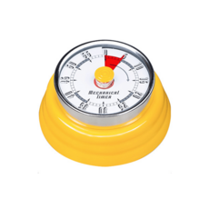 吸貓室 機械計時器 廚房計時器 磁吸 倒數計時器 定時器 讀書計時器 免電池, 1個, D機械計時器｜亮麗黃, 亮麗黃