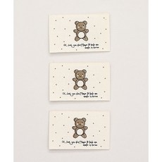 퀼트스타 땡땡이 곰돌이 면라벨, 3개