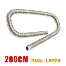 덕트자재 디젤 히터 주차 스테인레스 호스 자동차 150cm 60cm 100cm 250cm 파이프 에어 300cm 튜브 120cm 히터용 스틸 200cm 배기, 12) 200cm Dual-layer, 1개