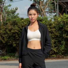 [제인코트] 편안한 요가 필라테스 운동복 시티 크롭자켓 DNA3802