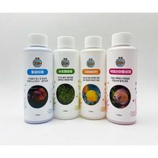 어밥 박테리아제 물갈이제 수초영양제 구피비타민 120ml 4개 물갈이 수질 정화제 개선제