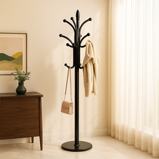 아르디스 나무형 튼튼한 스탠드 옷걸이 행거, 블랙