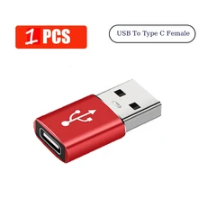 USB 3.0 to Type C OTG 어댑터 타입 A 수 변환기 (맥북 노트북 카드 리더기용), 09 1PCS RED