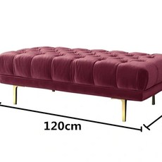 벨벳 스툴 벤치소파 벨벳현관벤치 80x45x45cm 매장 노트 벨벳골드 A.