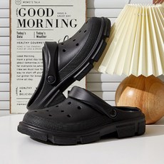 Ilwoljeonppang 伊娃高的水拖鞋馬蘭·馬蘭·涼鞋, 270(260-265), 黑色（共享）