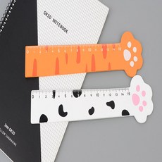 고양이발 모양 자 15cm 해피마켓 다용도자, 오렌지