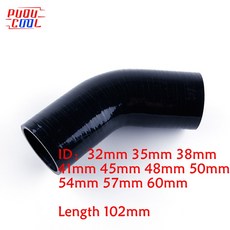 차량 호스 클램프 45 실리콘 54mm 60mm 63m 48mm 엘보 45mm 인터쿨러 블랙 범용 냉각수 도 57mm 50mm 10 41mm 색 38mm 튜브, 45-ID 38mm 4Ply