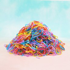 대용량 TPU 고탄력 컬러 머리 헤어끈 2000p 세트
