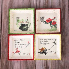 [자체제작] 수공예 미니 한지 접시 12종 #외국인 선물, 2. 동백