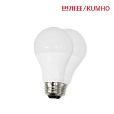 번개표 LED전구 10W, 주광색, 2개