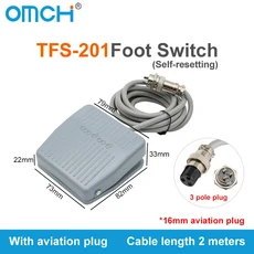 OMCH 풋 스위치 TFS201 LT4 페달 포함) EKW-5A-B 기계 제어, TFS-201-2M-3pole